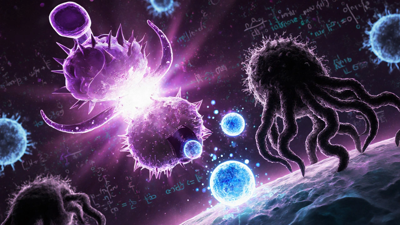 Omeprazole molecules blocking fungal protein to enhance fluconazole&#039;s effect against Candida cells.