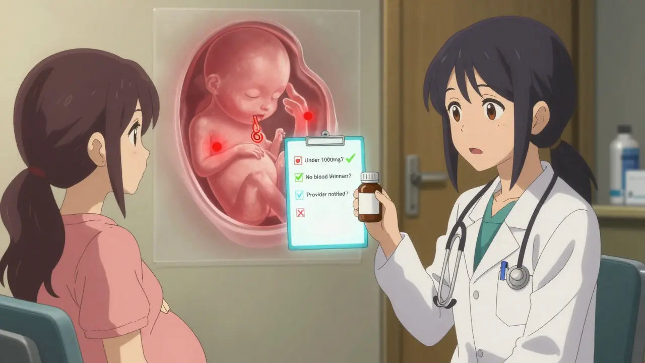 Doctor and patient in consultation with a glowing safety checklist beside a ginger supplement bottle.