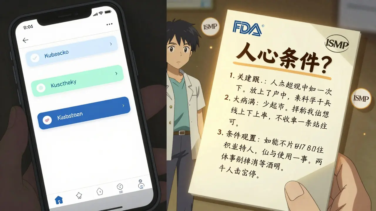 Split image comparing a generic app alert with a hand-written safety card, glowing with protective energy.