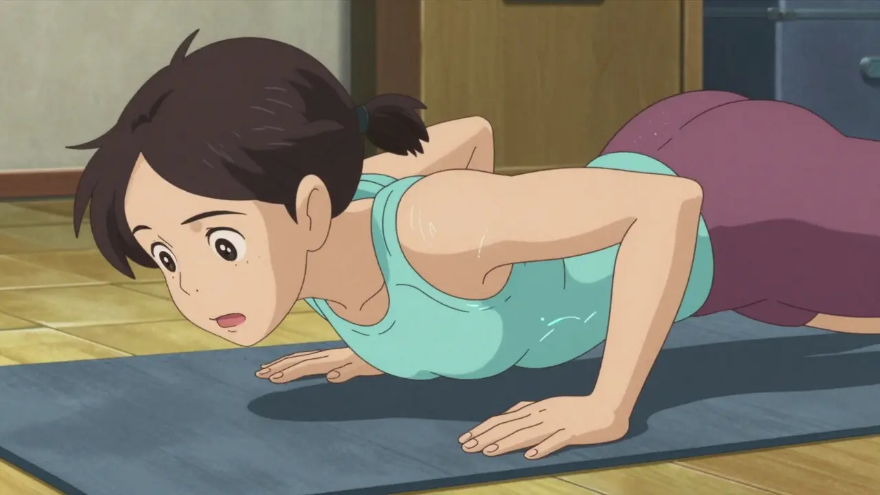 Runner doing clamshell exercise to strengthen hips and glutes.